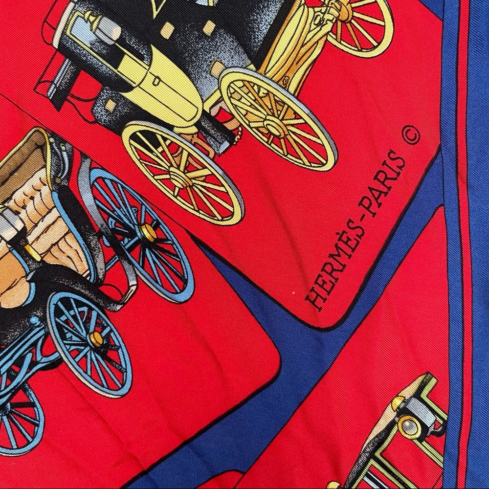 Flawless Hermès Vintage Carrosserie, By Philip Ledoux Silk Scarf